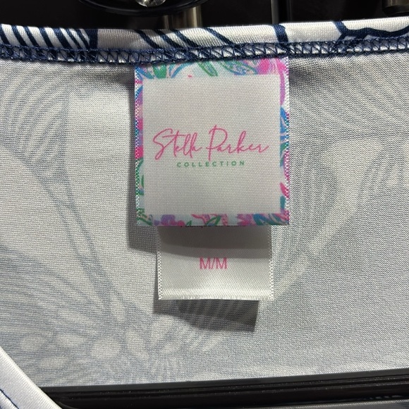 Stella Parker UPF 30+ sun protection,long sleeve tie up side ruching pattern top - Picture 8 of 11